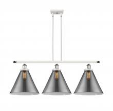 Innovations Lighting 916-3I-WPC-G43-L-LED - Cone - 3 Light - 36 inch - White Polished Chrome - Stem Hung - Island Light