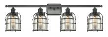 Innovations Lighting 916-4W-BK-G58-CE-LED - Bell Cage - 4 Light - 36 inch - Matte Black - Bath Vanity Light