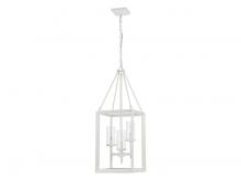 Golden 2073-3P NWT-CLR - Smyth 3-Light Pendant in Natural White with Clear Glass