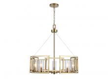 Golden 6068-5 BCB - Marco 5-Light Chandelier in Brushed Champagne Bronze with Clear Glass