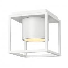 Golden 9092-FM7 WHT-WHT - Desmond WHT Flush Mount - 7" in Matte White with Matte White Shade