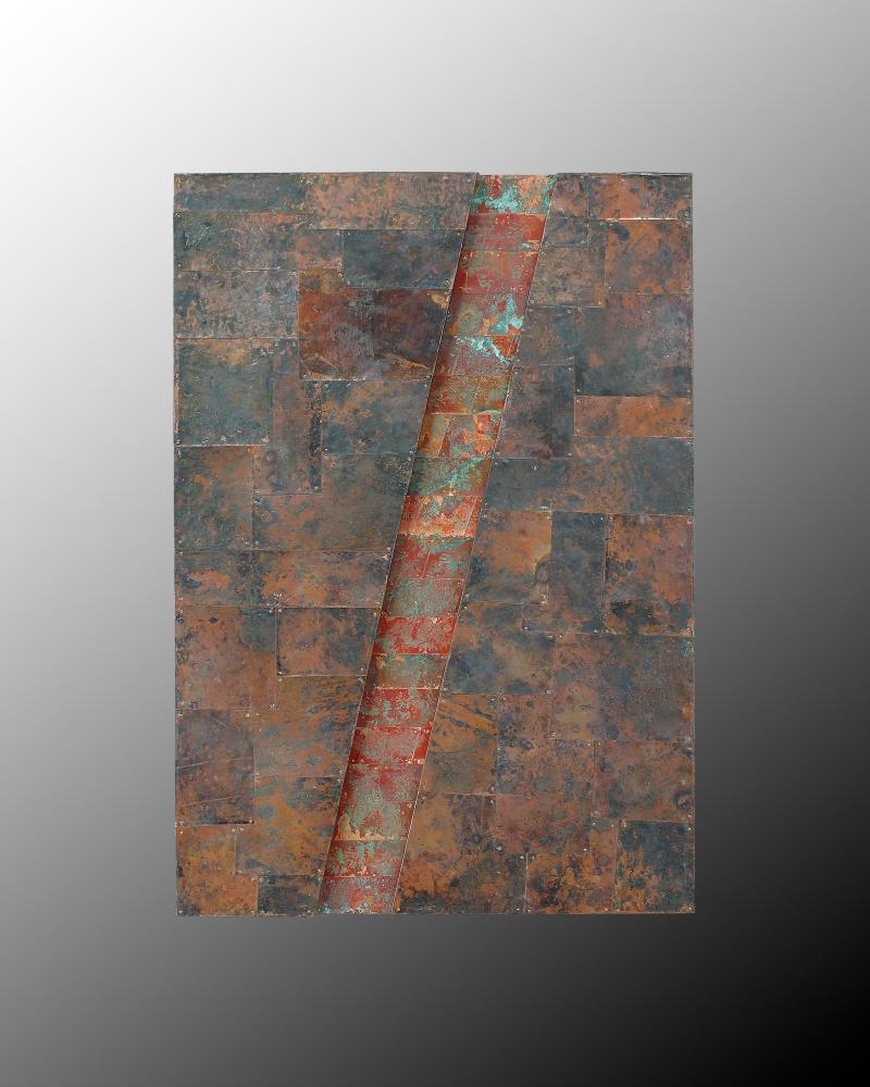 21X30 COPPER WALL ART W/1 DIAGONAL