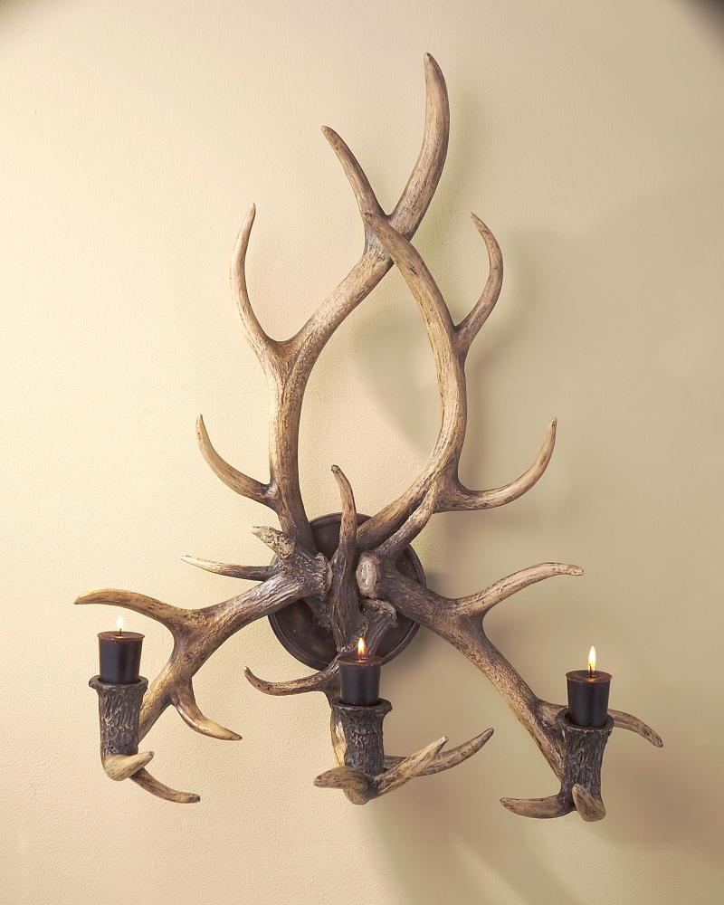 31X13X24 ANTLER CANDLE SCONCE