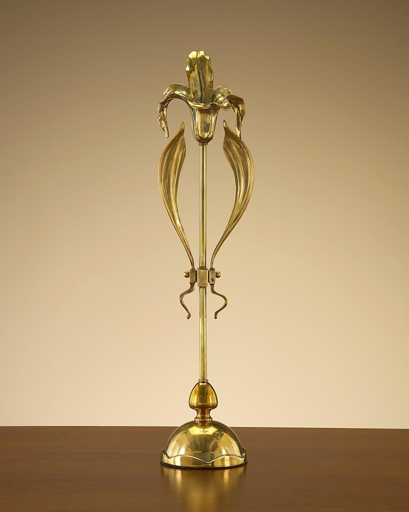 23X5X5 MED BRASS ORCHID CANDLESTICK