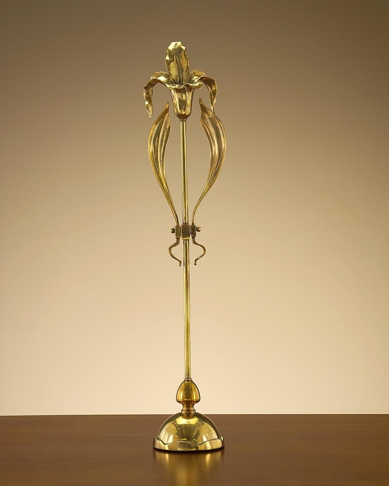 27X5X5 LARGE BRASS ORCHID CANDLESTICK