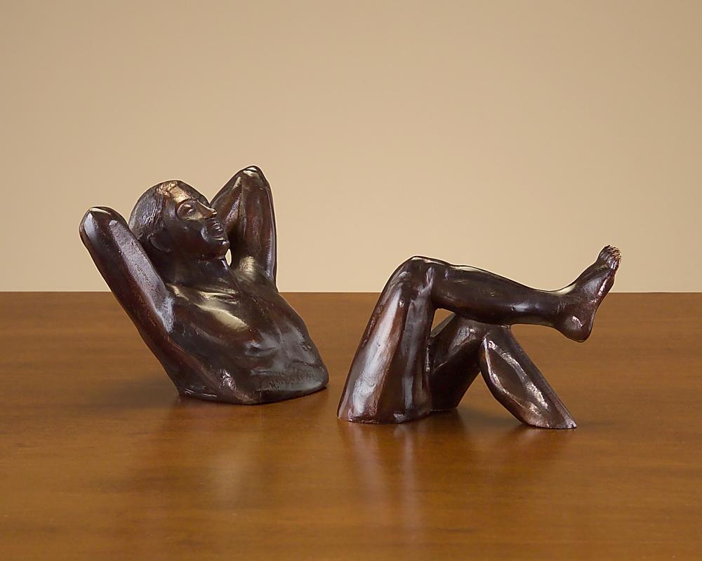 6X6X8 CONTEMP SCULPTURE OF RECLINING MAN