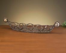 J. Richard JRA-6348 - 7X36X9 METAL TRAY W/FIBER ACCENT