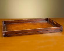 J. Richard JRA-6674 - 2X28X18 WALNUT LEATHER TRAY