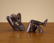 J. Richard JRA-7856 - 6X6X8 CONTEMP SCULPTURE OF RECLINING MAN