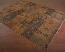 J. Richard JRR-0142 - 8'X10' HAND WOVEN PATCHWORK TRIBAL RUG