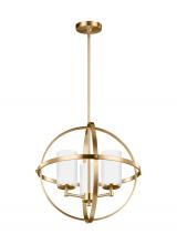 Anzalone Electric and Lighting Items 3124603-848 - Alturas contemporary 3-light indoor dimmable ceiling chandelier pendant light in satin brass gold fi