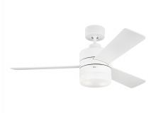 Anzalone Electric and Lighting Items 3ERAR44RZWD - Era 44" Dimmable LED Indoor/Outdoor Matte White Ceiling Fan with Light Kit, Remote Control and M