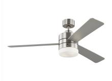 Anzalone Electric and Lighting Items 3ERAR52BSD - Era 52" Dimmable LED Indoor/Outdoor Brushed Steel Ceiling Fan with Light Kit, Remote Control and