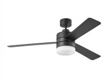 Anzalone Electric and Lighting Items 3ERAR52MBKD - Era 52" Dimmable LED Indoor/Outdoor Midnight Black Ceiling Fan with Light Kit, Remote Control an