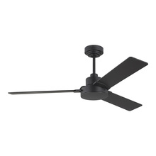 Anzalone Electric and Lighting Items 3JVR52MBK - Jovie 52" Indoor/Outdoor Midnight Black Ceiling Fan with Wall Control and Manual Reversible Moto