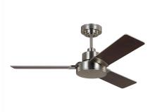 Anzalone Electric and Lighting Items 3JVR44BS - Jovie 44" Indoor/Outdoor Brushed Steel Ceiling Fan with Wall Control and Manual Reversible Motor