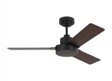 Anzalone Electric and Lighting Items 3JVR44MBK - Jovie 44" Indoor/Outdoor Midnight Black Ceiling Fan with Wall Control and Manual Reversible Moto