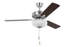 Anzalone Electric and Lighting Items 3LD48BSD - Linden 48'' traditional dimmable LED indoor brushed steel silver ceiling fan with light kit