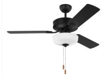 Anzalone Electric and Lighting Items 3LD48MBKD - Linden 48'' traditional dimmable LED indoor midnight black ceiling fan with light kit and re