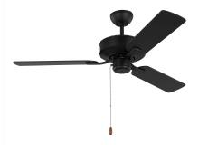 Anzalone Electric and Lighting Items 3LD48MBK - Linden 48'' traditional indoor midnight black ceiling fan with reversible motor