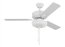 Anzalone Electric and Lighting Items 3LD48RZWD - Linden 48'' traditional dimmable LED indoor matte white ceiling fan with light kit and rever