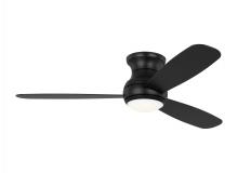 Anzalone Electric and Lighting Items 3OBSHR52MBKD - Orbis 52 Inch Indoor/Outdoor Integrated LED Dimmable Hugger Ceiling Fan