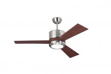 Anzalone Electric and Lighting Items 3VNR42BSD-V1 - Vision 42 LED - Brushed Steel w Teak Blades