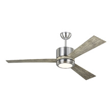 Anzalone Electric and Lighting Items 3VNR52BSLGD-V1 - Vision 52 LED - Brushed Steel w LGWO Blades