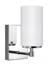 Anzalone Electric and Lighting Items 4124601-05 - Alturas contemporary 1-light indoor dimmable bath vanity wall sconce in chrome silver finish with et