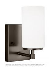 Anzalone Electric and Lighting Items 4124601-778 - Alturas contemporary 1-light indoor dimmable bath vanity wall sconce in brushed oil rubbed bronze fi