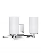 Anzalone Electric and Lighting Items 4424602-05 - Alturas contemporary 2-light indoor dimmable bath vanity wall sconce in chrome silver finish with et