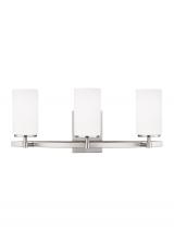 Anzalone Electric and Lighting Items 4424603-962 - Alturas contemporary 3-light indoor dimmable bath vanity wall sconce in brushed nickel silver finish