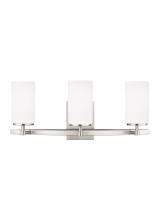 Anzalone Electric and Lighting Items 4424603EN3-962 - Alturas contemporary 3-light LED indoor dimmable bath vanity wall sconce in brushed nickel silver fi