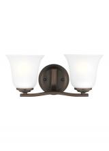 Anzalone Electric and Lighting Items 4439002-710 - Emmons traditional 2-light indoor dimmable bath vanity wall sconce in bronze finish with satin etche