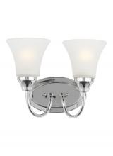 Anzalone Electric and Lighting Items 44806-05 - Holman traditional 2-light indoor dimmable bath vanity wall sconce in chrome silver finish with sati