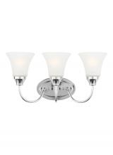 Anzalone Electric and Lighting Items 44807-05 - Holman traditional 3-light indoor dimmable bath vanity wall sconce in chrome silver finish with sati