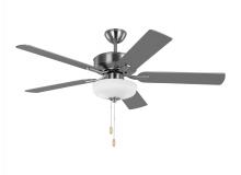 Anzalone Electric and Lighting Items 5LD52BSD - Linden 52'' traditional dimmable LED indoor brushed steel silver ceiling fan with light kit