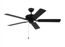 Anzalone Electric and Lighting Items 5LD52MBK - Linden 52'' traditional indoor midnight black ceiling fan with reversible motor