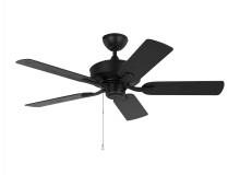 Anzalone Electric and Lighting Items 5LDO44MBK - Linden 44'' traditional indoor/outdoor midnight black ceiling fan with reversible motor