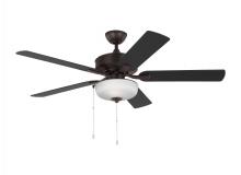 Anzalone Electric and Lighting Items 5LDO52BZD - Linden 52'' traditional dimmable LED indoor/outdoor bronze ceiling fan with light kit and re