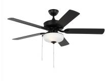 Anzalone Electric and Lighting Items 5LDO52MBKD - Linden 52'' traditional dimmable LED indoor/outdoor midnight black ceiling fan with light ki