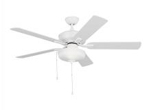 Anzalone Electric and Lighting Items 5LDO52RZWD - Linden 52'' traditional dimmable LED indoor/outdoor matte white ceiling fan with light kit a