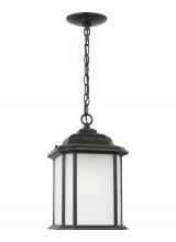 Anzalone Electric and Lighting Items 60531-746 - Kent traditional 1-light outdoor exterior ceiling hanging pendant in oxford bronze finish with satin