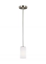 Anzalone Electric and Lighting Items 6124601-962 - Alturas contemporary 1-light indoor dimmable ceiling hanging single pendant light in brushed nickel