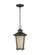 Anzalone Electric and Lighting Items 62240-780 - Cape May traditional 1-light outdoor exterior hanging ceiling pendant in burled iron grey finish wit