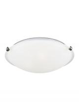 Anzalone Electric and Lighting Items 7543502EN3-962 - Clip Ceiling transitional 2-light LED indoor dimmable flush mount in brushed nickel silver finish wi