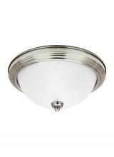 Anzalone Electric and Lighting Items 77063EN3-962 - Geary transitional 1-light LED indoor dimmable ceiling flush mount fixture in brushed nickel silver