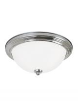 Anzalone Electric and Lighting Items 77064EN3-05 - Geary transitional 2-light LED indoor dimmable ceiling flush mount fixture in chrome silver finish w