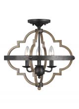 Anzalone Electric and Lighting Items 7724903-846 - Three Light Semi-Flush Mount