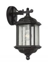 Anzalone Electric and Lighting Items 84030-746 - Kent traditional 1-light outdoor exterior medium wall lantern sconce in oxford bronze finish with cl